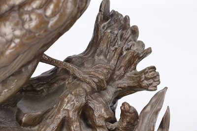 Lot 1113 - JULES MOIGNIEZ A PAIR OF FRENCH PATINATED BRONZE PHEASANTS