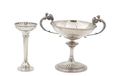 Lot 130 - TWO 19TH/20TH CENTURY SILVER TABLE PIECES