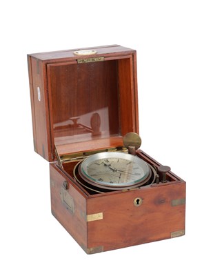Lot 1319 - KELVIN BOTTOMLEY & BAIRD, GLASGOW. A LATE 19TH CENTURY TWO-DAY MARINE CHRONOMETER