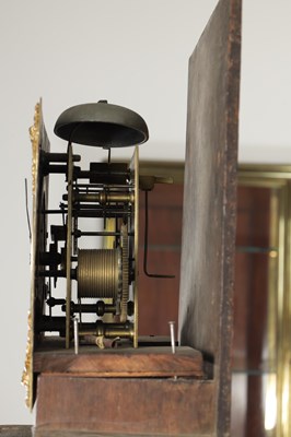 Lot 1236 - JOSHUA WILLSON, LONDON. A LATE 17TH CENTURY BURR WALNUT LONGCASE CLOCK WITH 11 INCH BRASS DIAL