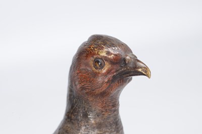 Lot 1004 - FRANZ BERGMAN AN AUSTRIAN COLD-PAINTED BRONZE PARTRIDGE