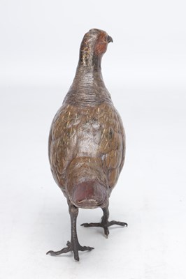 Lot 1004 - FRANZ BERGMAN AN AUSTRIAN COLD-PAINTED BRONZE PARTRIDGE