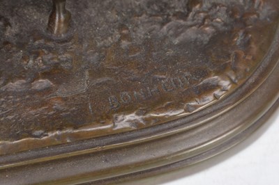 Lot 1081 - AFTER ISIDORE BONHEUR A PATINATED BRONZE GROUP OF A MARE AND FOAL