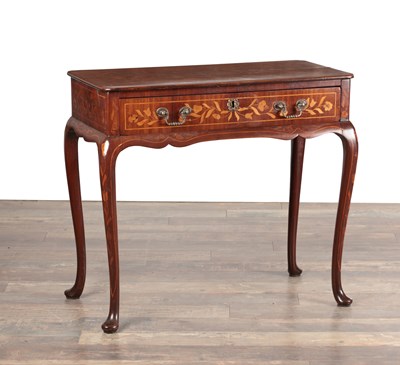 Lot 1666 - AN 18TH CENTURY DUTCH MARQUETRY SIDE TABLE