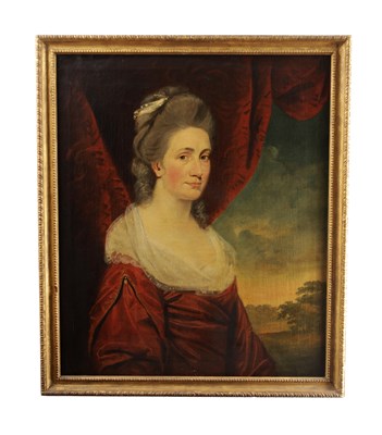 Lot 963 - CIRCLE OF NATHANIEL DANCE HOLLAND ENGLISH 1735-1811 AN 18TH CENTURY OIL ON CANVAS PORTRAIT OF A LADY