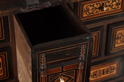 Lot 1518 - A 17TH CENTURY SPANISH WALNUT AND INLAID CABINET