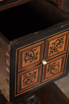 Lot 1518 - A 17TH CENTURY SPANISH WALNUT AND INLAID CABINET