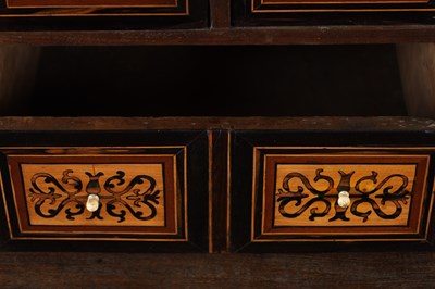 Lot 1518 - A 17TH CENTURY SPANISH WALNUT AND INLAID CABINET