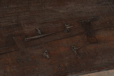 Lot 1518 - A 17TH CENTURY SPANISH WALNUT AND INLAID CABINET