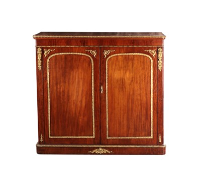 Lot 1608 - GILLOWS OF LANCASTER, A REGENCY MAHOGANY ENCLOSED CHEST OF DRAWERS WITH ORMOLU MOUNTS