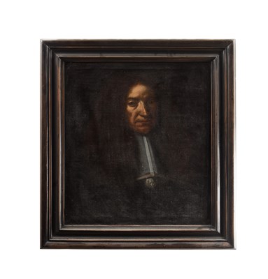 Lot 951 - A 17TH CENTURY OIL ON CANVAS PORTRAIT OF A MAGISTRATE