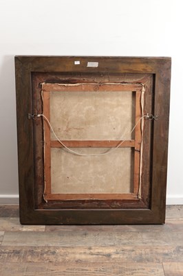 Lot 858 - AN EDWARDIAN OIL ON CANVAS PORTRAIT OF A LADY SET IN A REGENCY BURR OAK FRAME
