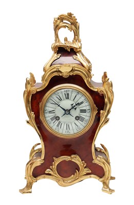 Lot 1206 - A 19TH CENTURY FRENCH TORTOISESHELL AND GILT BRONZE MANTEL CLOCK