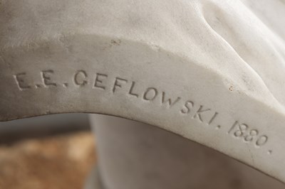 Lot 1125 - E E GEFLOWSKI A PAIR OF LATE 19TH CENTURY MARBLE BUSTS