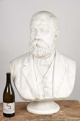 Lot 1125 - E E GEFLOWSKI A PAIR OF LATE 19TH CENTURY MARBLE BUSTS