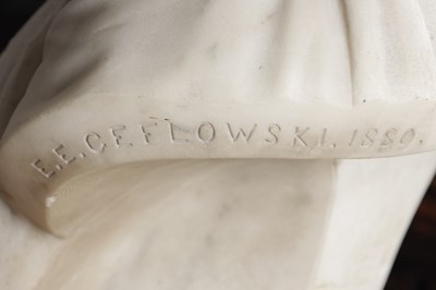 Lot 1125 - E E GEFLOWSKI A PAIR OF LATE 19TH CENTURY MARBLE BUSTS