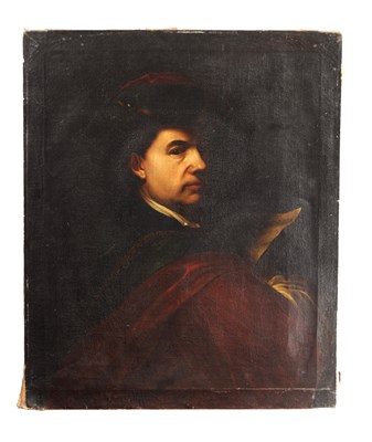 Lot 970 - A 17TH CENTURY OIL ON CANVAS PORTRAIT OF A GENTLEMAN