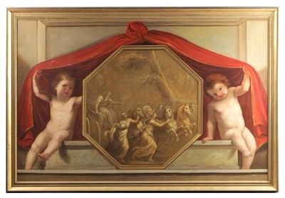 Lot 950 - A LARGE 19TH CENTURY OIL ON CANVAS CLASSICAL SCENE