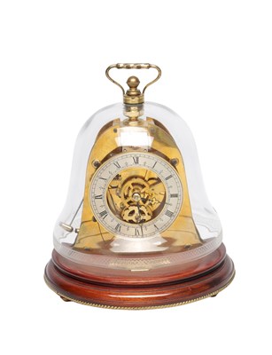 Lot 1189 - MAPPIN & WEBB, LONDON. A LATE 20TH CENTURY BRASS 'THE MARINER' SKELETON CLOCK MODELLED AS A SHIP'S BELL