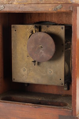 Lot 1321 - A RARE 19TH CENTURY BLACK FOREST FIGURED WALNUT AUTOMATON "DUMPLING EATER" MANTEL CLOCK