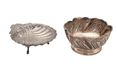 Lot 80 - TWO 20TH CENTURY EGYPTIAN SILVER DISHES