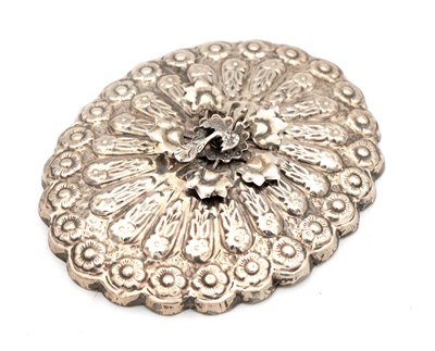 Lot 128 - A 19TH/20TH CENTURY EASTERN SILVER MIRROR
