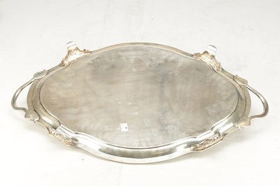 Lot 138 - A LARGE VICTORIAN ENGLISH SILVER TWO-HANDLED TRAY