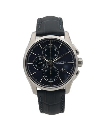 Lot 444 - A GENTLEMAN'S STAINLESS STEEL HAMILTON JAZZMASTER CHRONOGRAPH AUTOMATIC WRIST WATCH