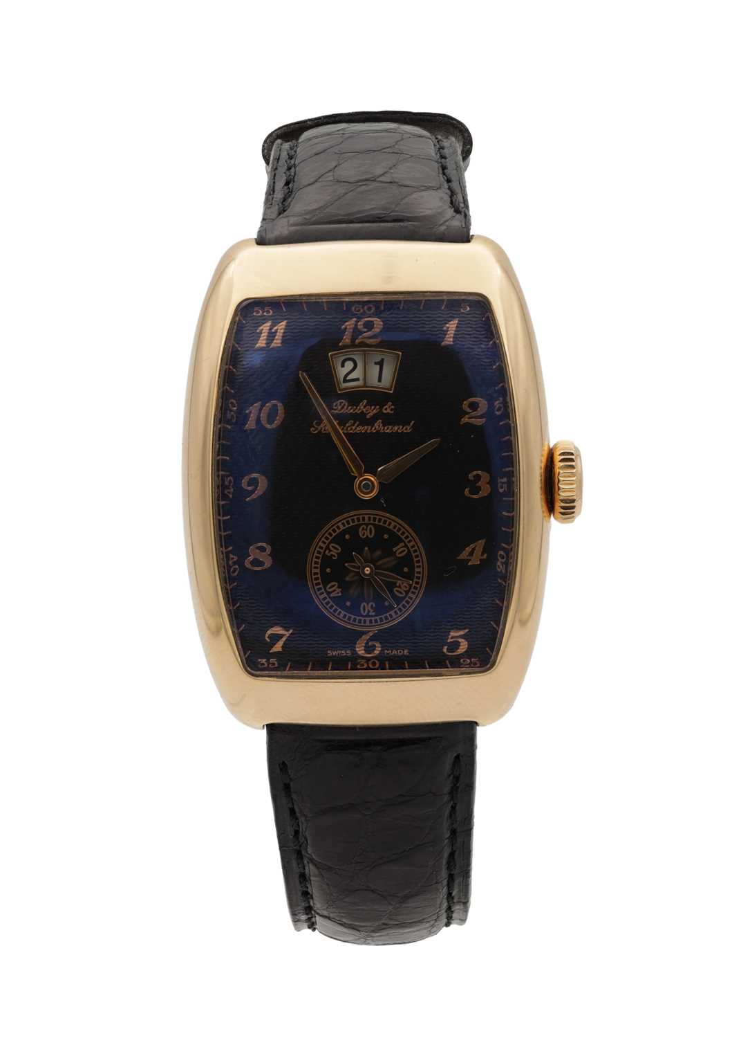 Lot 375 - AN 18CT ROSE GOLD DUBEY & SCHALDENBRAND AERODYN ELITE AUTOMATIC WRIST WATCH