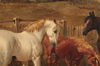 Lot 972 - JOHN FREDERICK HERRING Jr. (1820-1907) "FARMYARD SCENE" OIL ON CANVAS