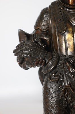 Lot 1035 - A 19TH CENTURY BRONZE FIGURE OF SALADIN
