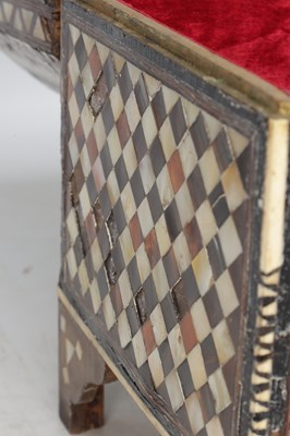 Lot 752 - AN OTTOMAN MOTHER-OF-PEARL, TORTOISESHELL AND BONE INLAID CASKET
