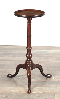 Lot 1499 - A GEORGE III MAHOGANY TRIPOD WINE TABLE