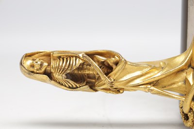 Lot 850 - A MID 19TH CENTURY FRENCH GILT BRONZE HILTED RITUAL DAGGER