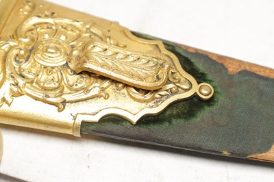 Lot 850 - A MID 19TH CENTURY FRENCH GILT BRONZE HILTED RITUAL DAGGER