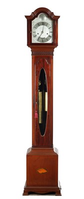 Lot 1256 - MAPPIN AND WEBB, REGENT STREET, AN EDWARDIAN MAHOGANY QUARTER-CHIMING LONGCASE CLOCK