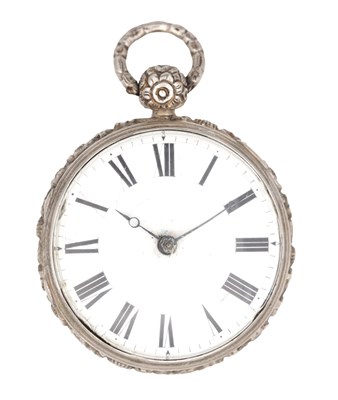 Lot 530 - AN EARLY 19TH CENTURY ENGLISH SILVER CASED OPEN FACE POCKET WATCH