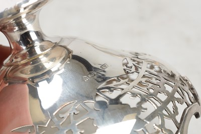 Lot 16 - A SET OF SIX MID 20TH CENTURY ENGLISH SILVER PIERCED BON-BON OR DESSERT DISHES