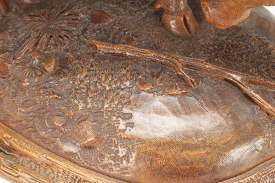 Lot 1400 - ATT JOHANN HUGLER A SWISS BLACK FOREST CARVED WOOD GROUP OF YOKED OXEN ON OVAL BASE
