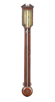 Lot 1231 - I.M RONKETTI, NO. 180 HOLBORN, LONDON, A GEORGE III MAHOGANY DOOR STICK BAROMETER
