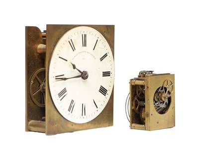 Lot 1249 - TWO 19TH CENTURY FRENCH BRASS CLOCK MOVEMENTS