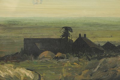 Lot 966 - EDWARD SEAGO RWS (BRITISH, 1910-1974) AN OIL ON BOARD LANDSCAPE WITH WINDMILL