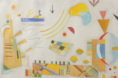 Lot 876 - WASSILY KANDINSKY (RUSSIAN, 1866-1944) A WATERCOLOUR ON PAPER 'MILD PROCESS'