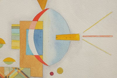 Lot 876 - WASSILY KANDINSKY (RUSSIAN, 1866-1944) A WATERCOLOUR ON PAPER 'MILD PROCESS'
