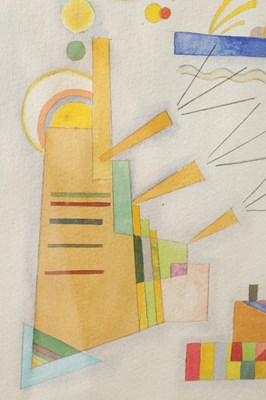 Lot 876 - WASSILY KANDINSKY (RUSSIAN, 1866-1944) A WATERCOLOUR ON PAPER 'MILD PROCESS'