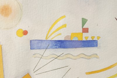 Lot 876 - WASSILY KANDINSKY (RUSSIAN, 1866-1944) A WATERCOLOUR ON PAPER 'MILD PROCESS'