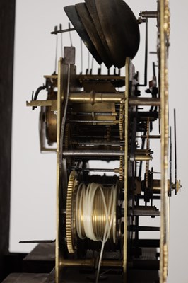 Lot 1259 - JOSEPH FINNEY, LIVERPOOL. A GEORGE III FIGURED MAHOGANY MUSICAL LONGCASE CLOCK
