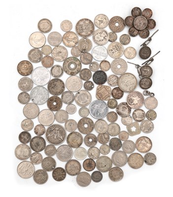 Lot 290 - A LARGE QUANTITY OF MAINLY 19TH CENTURY SILVER AND OTHER METAL COINS